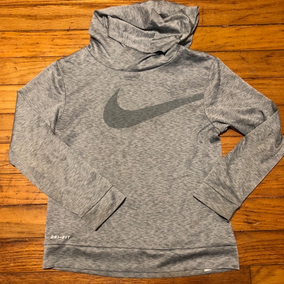 Nike Other - Boy’s Grey Nike Dri-Fit Long Sleeve Hooded Shirt